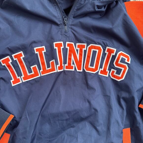 Vtg Russell Athletics University of Illinois Fighting Illini Hooded Windbreaker - Picture 4 of 12
